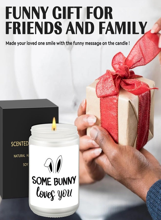VIISPIRIT Some Bunny Loves You Happy Easter Gift for Her, Easter Gift for Him, Cute Candle Holiday Decoration, BFF Friend Gifts, Easterday Decor, Gifts for Mom, Easterday Bunny Basket Ideas, Scented Soy Candle - Image 4